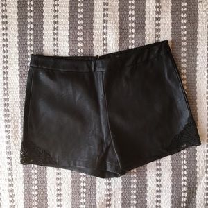 Leather and lace GUESS shorts NWT orig $69